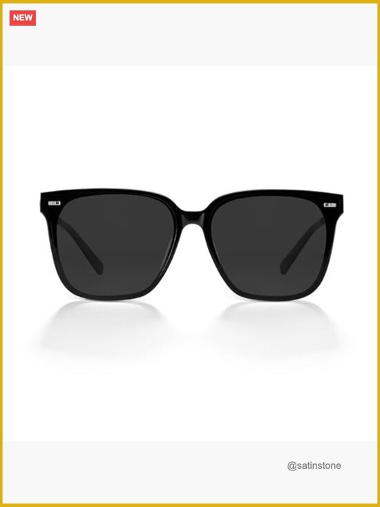 Retro Square Polarized Sunglasses UV400 Lightweight Acetate Nylon